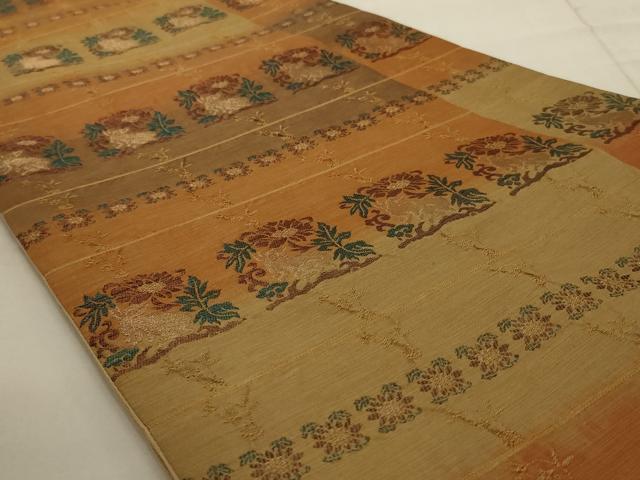 平和屋着物◎全通柄袋帯 名物裂 花兎 正絹 逸品 AAAN4872ou