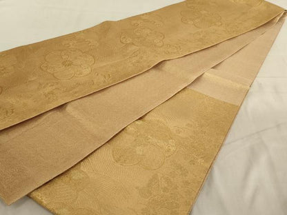 平和屋着物◎六通柄袋帯 流水花蝶文 金糸 正絹 逸品 AAAN4892ou