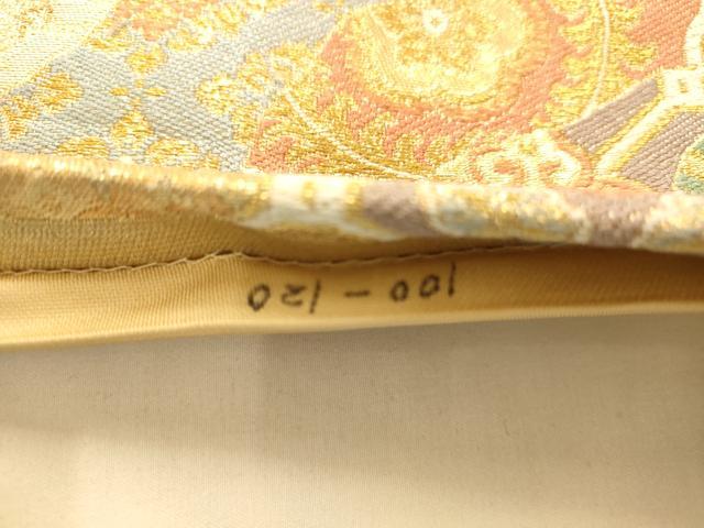 平和屋着物◎六通柄袋帯 唐織 能衣華紋 金糸 正絹 逸品 AAAN5245fw