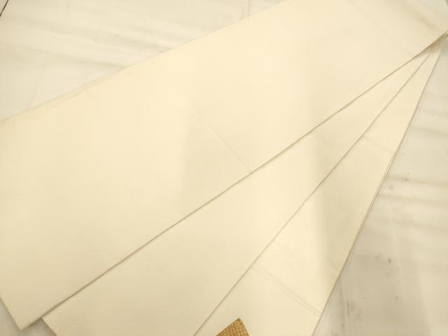 平和屋着物◎太鼓柄袋帯 駒刺繍 地紙吉祥草花文 金糸 金彩 正絹 逸品 AAAN5253fw