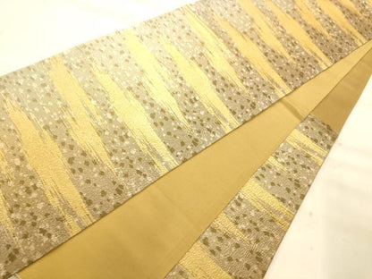 平和屋着物◎六通柄袋帯 霞文 金銀糸 正絹 逸品 AAAN5259fw