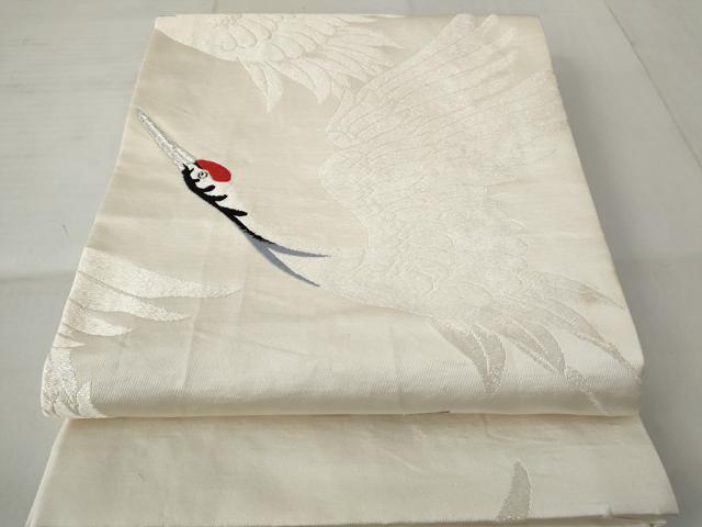 平和屋着物◎六通柄袋帯　飛鶴文　正絹　逸品　AAAN5526st