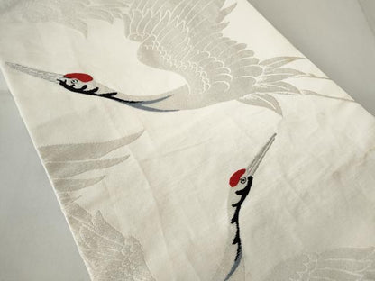 平和屋着物◎六通柄袋帯　飛鶴文　正絹　逸品　AAAN5526st