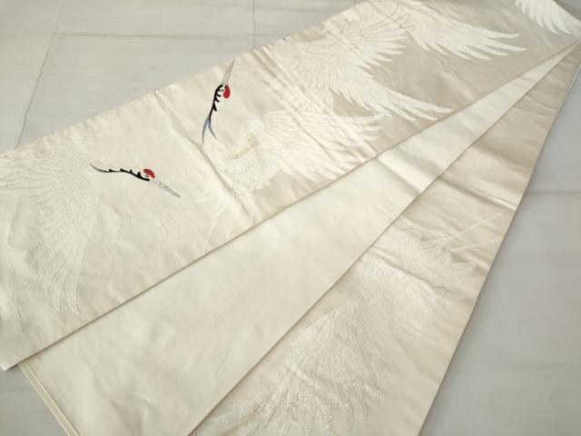 平和屋着物◎六通柄袋帯　飛鶴文　正絹　逸品　AAAN5526st