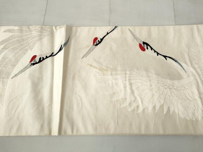 平和屋着物◎六通柄袋帯　飛鶴文　正絹　逸品　AAAN5526st