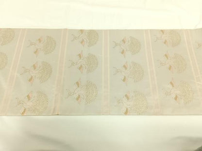 平和屋着物◎全通柄袋帯　孔雀文　金糸　正絹　逸品　AAAN6341jh
