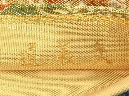 平和屋着物◎佐賀錦 六通柄袋帯 道長文 金糸 正絹 逸品 AAAN6345jh