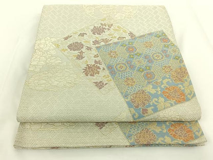 平和屋着物◎六通柄袋帯　名物裂　金糸　正絹　逸品　AAAN6526jh