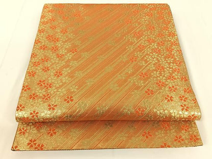 平和屋着物◎両面六通柄袋帯 舞蝶文 金銀糸 正絹 逸品 AAAN6593jh