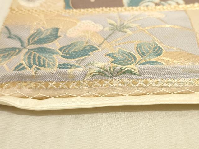 平和屋着物◎六通柄袋帯 九百錦 瑞鳥光琳文 金糸 正絹 逸品 AAAN6863pf
