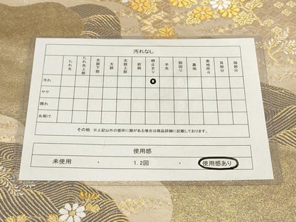 平和屋着物◎六通柄袋帯 道長花文 金糸 正絹 逸品 AAAN6908pf