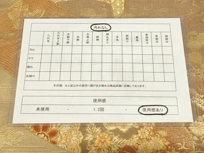 平和屋着物◎六通柄袋帯 正倉院花文 金銀糸 正絹 逸品 AAAN7142pf