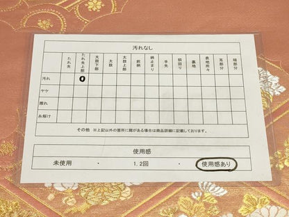 平和屋着物◎六通柄袋帯 雲取り花菱文 金銀糸 引箔 正絹 逸品 AAAN7150pf