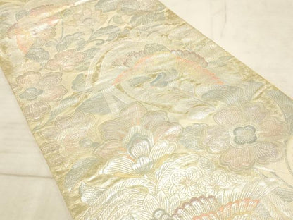 平和屋着物◎六通柄袋帯 鳳凰 唐華 銀糸 正絹 逸品 AAAN7165pf