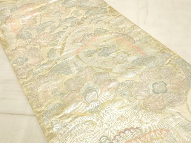 平和屋着物◎六通柄袋帯 鳳凰 唐華 銀糸 正絹 逸品 AAAN7165pf