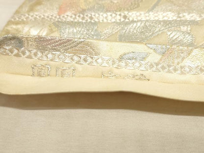 平和屋着物◎六通柄袋帯 鳳凰 唐華 銀糸 正絹 逸品 AAAN7165pf