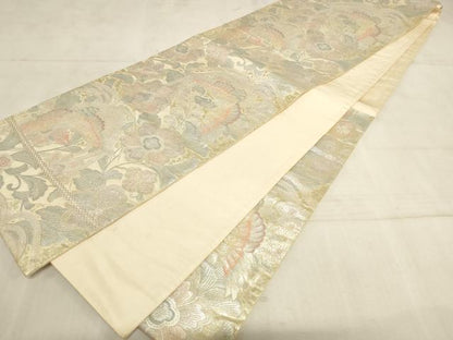 平和屋着物◎六通柄袋帯 鳳凰 唐華 銀糸 正絹 逸品 AAAN7165pf