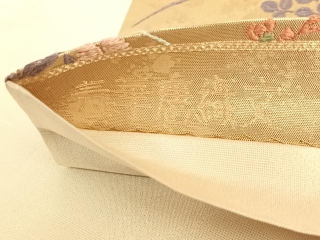 平和屋着物◎六通柄袋帯 寿華唐織文 金糸 正絹 逸品 AAAN7603wt