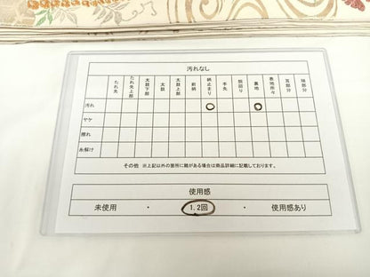 平和屋着物◎六通柄袋帯 唐織 鴛鴦花文 金銀糸 正絹 逸品 AAAN7637wt