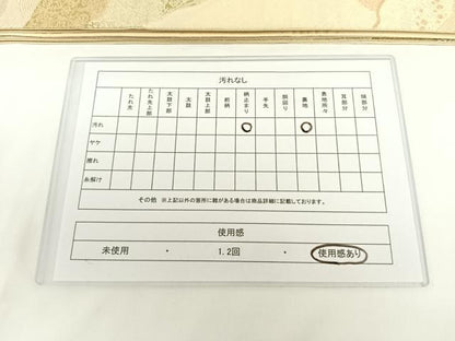平和屋着物◎六通柄袋帯 九百織錦 聚楽曲水宴 金銀糸 正絹 逸品 AAAN7644wt