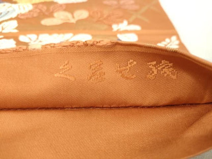 平和屋着物◎六通柄袋帯 唐織 花籬文 金糸 正絹 逸品 AAAN7866pf