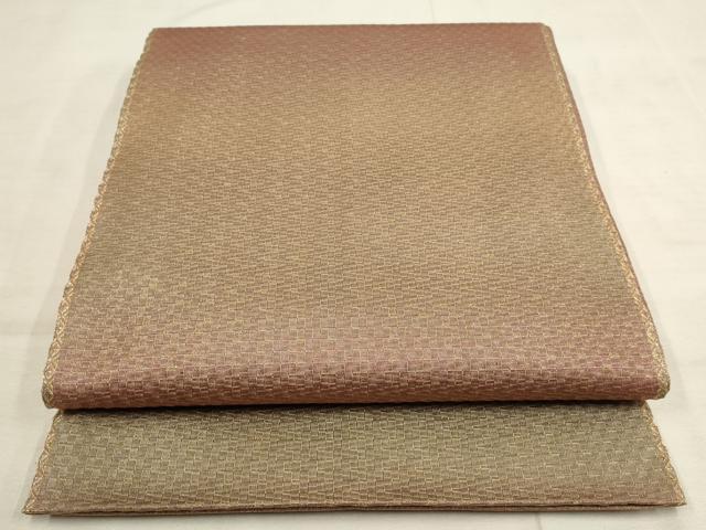 平和屋着物●全景柄袋帯　金糸　正絹　逸品　AAAN8162wj