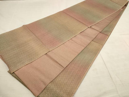 平和屋着物●全景柄袋帯　金糸　正絹　逸品　AAAN8162wj