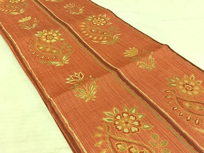 平和屋着物◎六通柄袋帯 更紗間道 金糸 正絹 逸品 AAAN8448jh