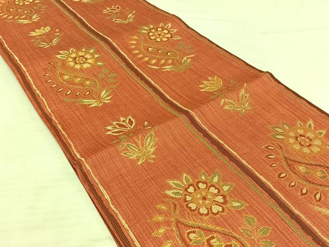 平和屋着物◎六通柄袋帯 更紗間道 金糸 正絹 逸品 AAAN8448jh