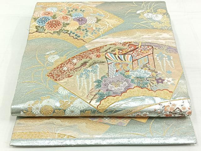 平和屋着物◎六通柄袋帯 地紙春秋文 金銀糸 正絹 逸品 AAAN8465jh