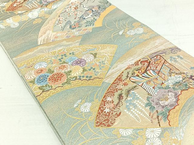 平和屋着物◎六通柄袋帯 地紙春秋文 金銀糸 正絹 逸品 AAAN8465jh