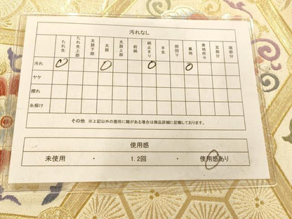 平和屋着物◎六通柄袋帯 唐織 亀甲花唐草文 金銀糸 正絹 逸品 AAAO1059fw