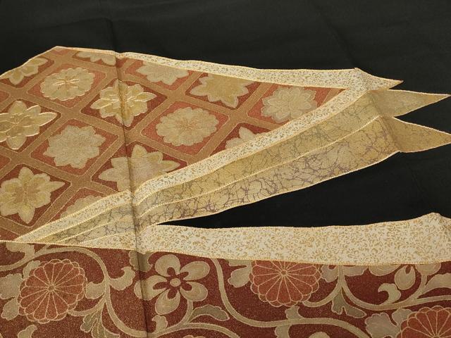 平和屋着物■豪華黒留袖　駒刺繍　花唐草文　金彩　正絹　逸品　AAAO1158cg