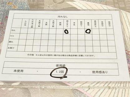 平和屋着物◎六通柄袋帯　唐織　舞蝶文　銀糸　正絹　逸品　AAAO1629ru