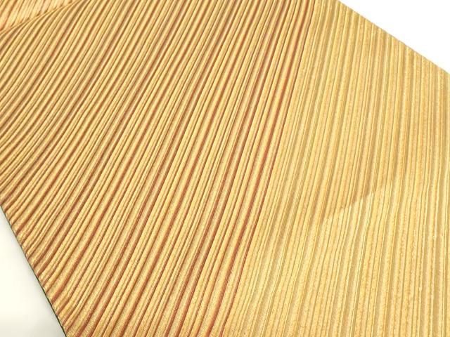 平和屋着物◎全通柄袋帯 斜縞 金糸 正絹 逸品 AAAO1656ru