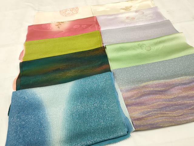 平和屋着物★和装小物　上質な帯揚げ　10枚セット　未使用品多数　逸品　AAAO1701ps