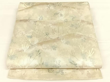平和屋着物◎六通柄袋帯 松葉文 引箔 正絹 逸品 AAAO1984wt