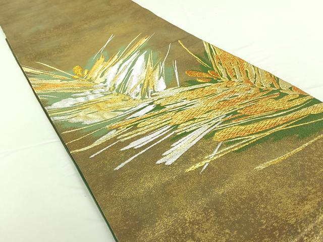 平和屋着物◎六通太鼓柄袋帯 松文 金銀糸 引箔 正絹 逸品 AAAO2222jh