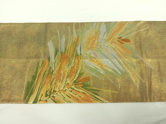 平和屋着物◎六通太鼓柄袋帯 松文 金銀糸 引箔 正絹 逸品 AAAO2222jh