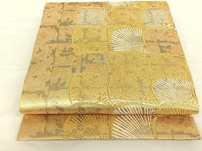 平和屋着物◎六通柄袋帯 松文 金銀糸 正絹 逸品 AAAO2225jh