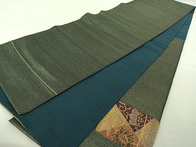 平和屋着物◎六通柄袋帯 切嵌花文 金糸 正絹 逸品 AAAO2508jh