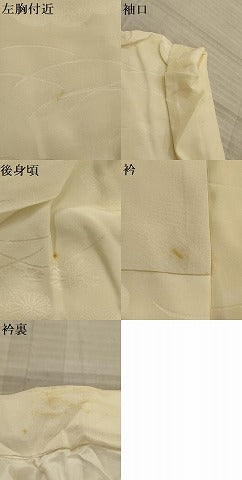 平和屋着物■長襦袢　無双仕立て　草花地紋　正絹　逸品　AAAO3196cg
