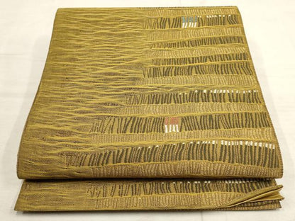 平和屋着物●六通柄袋帯 筑紫袋 遊 金糸 正絹 逸品 AAAO4294wj