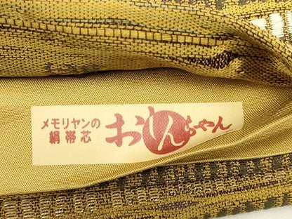 平和屋着物●六通柄袋帯 筑紫袋 遊 金糸 正絹 逸品 AAAO4294wj