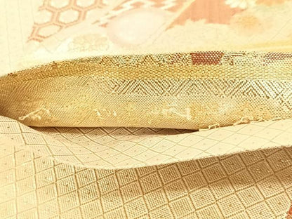 平和屋着物◎佐賀錦 六通柄袋帯 束ね熨斗吉祥文 金糸 正絹 逸品 AAAO4877wt