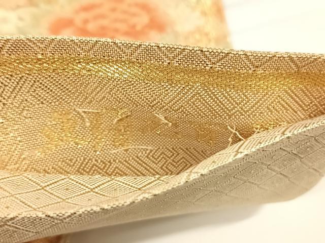 平和屋着物◎佐賀錦 六通柄袋帯 束ね熨斗吉祥文 金糸 正絹 逸品 AAAO4877wt