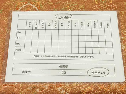 平和屋着物◎六通柄袋帯 唐織 花鳥更紗 金糸 正絹 逸品 AAAO5158sx