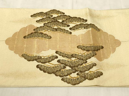 平和屋着物◎太鼓柄袋帯　御殿文　正絹　逸品　AAAO5263sx