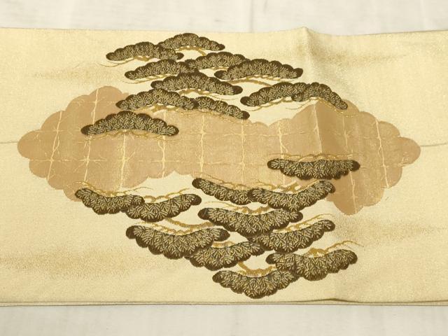 平和屋着物◎太鼓柄袋帯　御殿文　正絹　逸品　AAAO5263sx