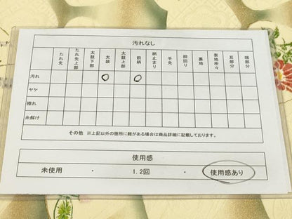 平和屋着物◎太鼓柄袋帯 手描き 貝合わせ花文 金彩 正絹 逸品 AAAO5275sx